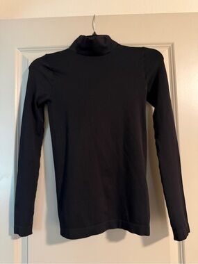 Lizard Thicket Black Fitted Long-sleeve Turtleneck Top